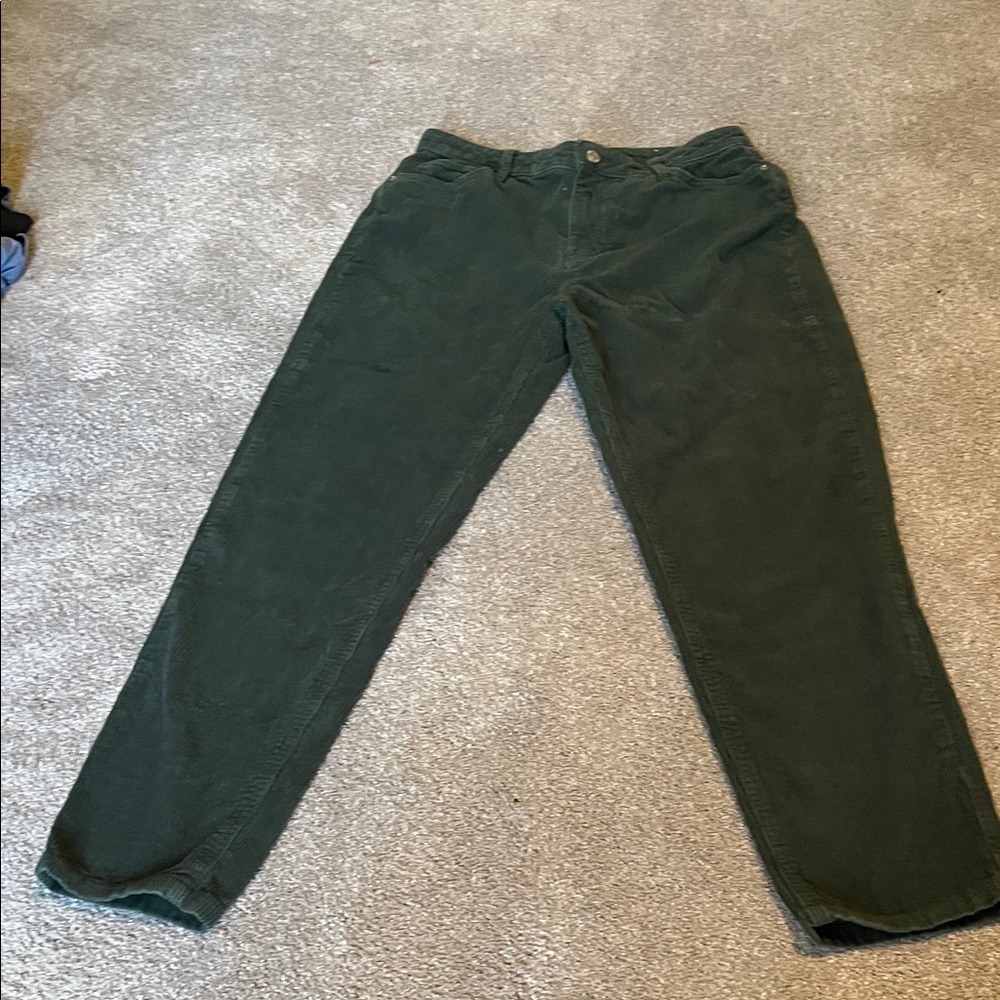 BDG Forest Green Corduroy Trousers - Picture 1 of 6